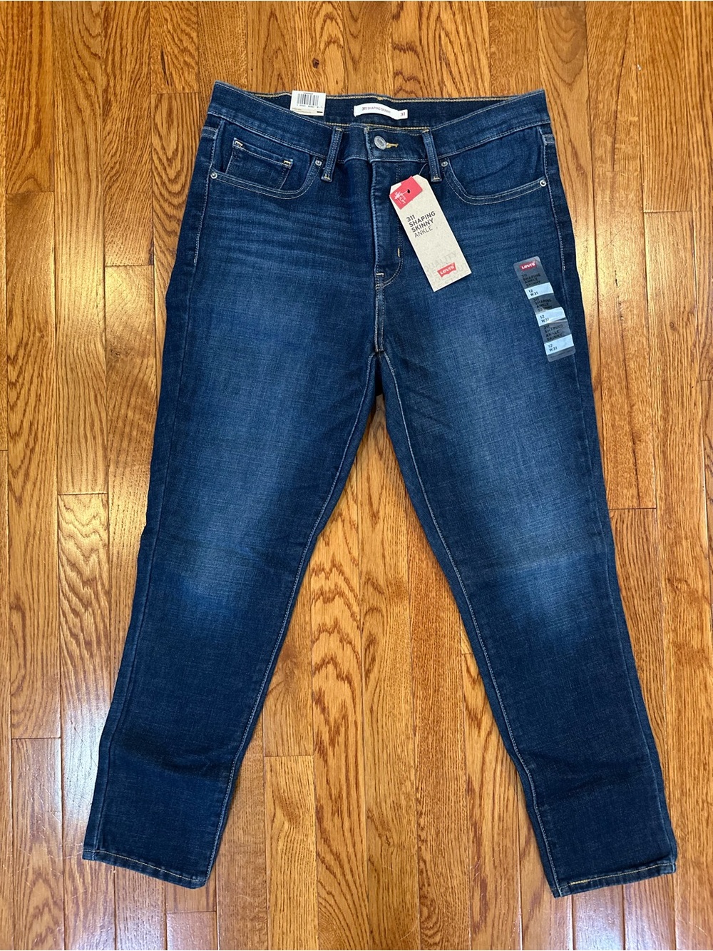 Levi’s dark wash 311 shaping skinny ankle jeans women’s size 12 NWT $69.50